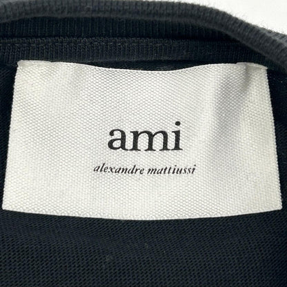 AMI PARIS アミパリス ブラック ハート刺繍 半袖Tシャツ トップス