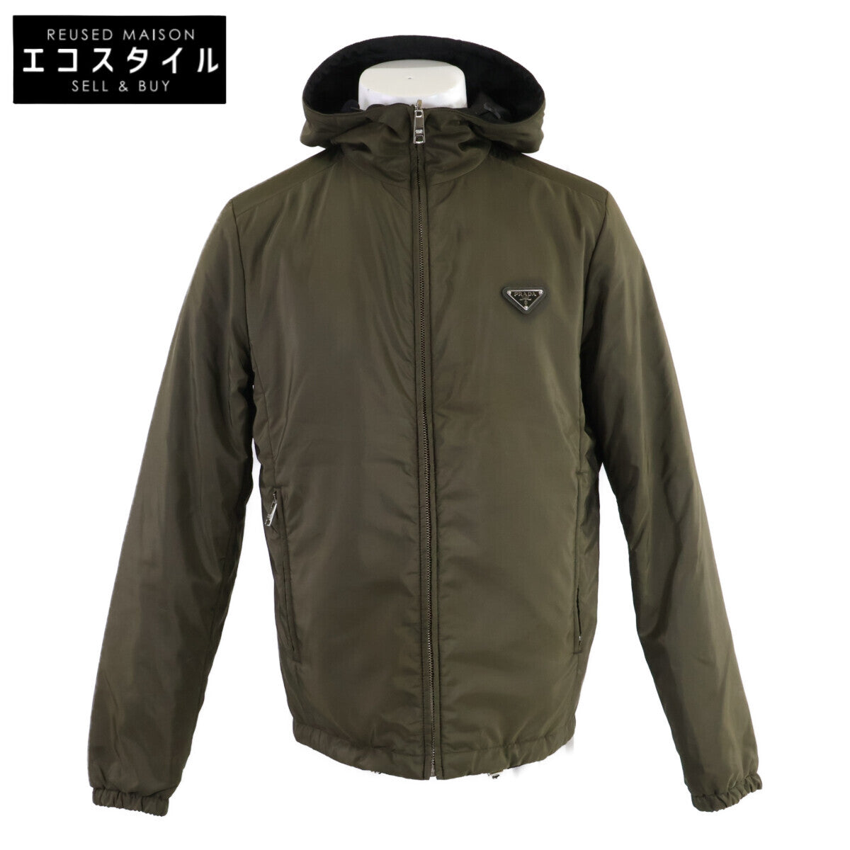 PRADA プラダ 【美品/国内正規/25年製】SGB224 トライアングルロゴプレート リバーシブル フーディジャケット ジャケット