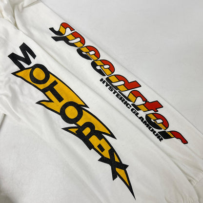 HYSTERIC GLAMOUR ヒステリックグラマー ホワイト グラフィックプリント 長袖Tシャツ トップス
