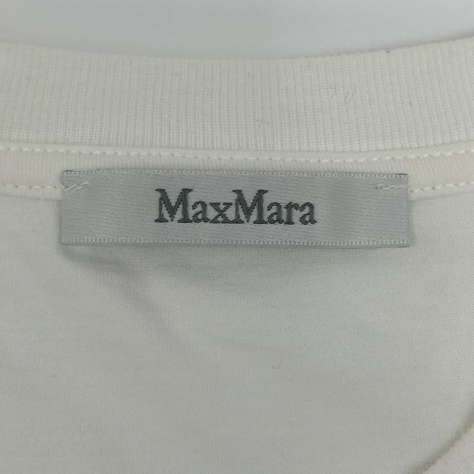 Max Mara マックスマーラ 19460313 ホワイト UNO DUE TRE Tシャツ トップス