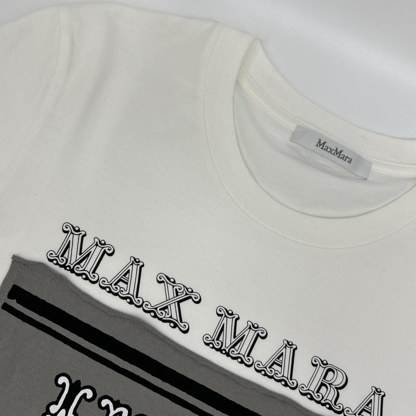 Max Mara マックスマーラ 19460313 ホワイト UNO DUE TRE Tシャツ トップス