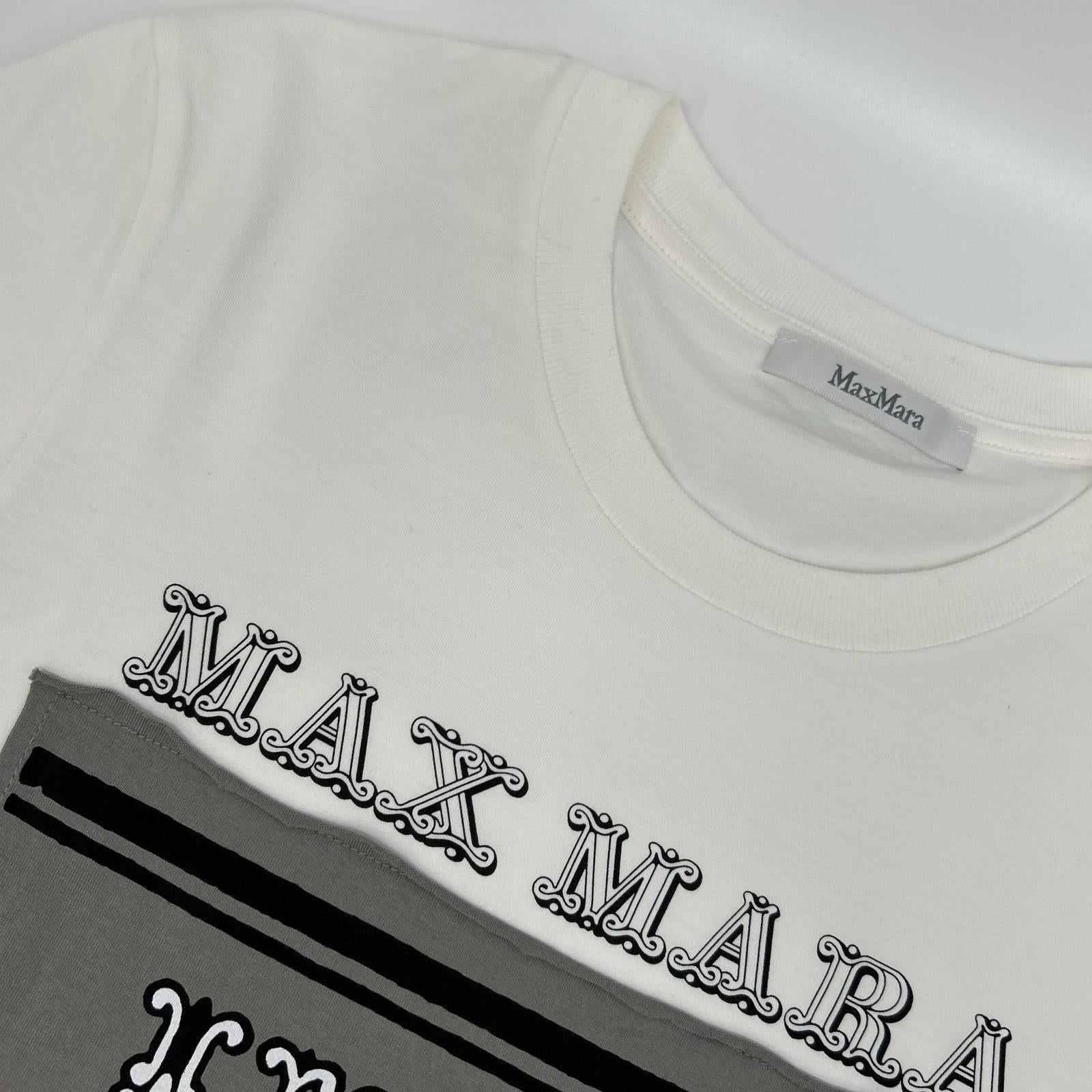 Max Mara マックスマーラ 19460313 ホワイト UNO DUE TRE Tシャツ トップス