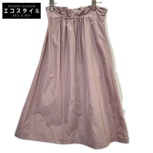 theory luxe Theory Luxe 03-2107320 pink nylon flared skirt skirt