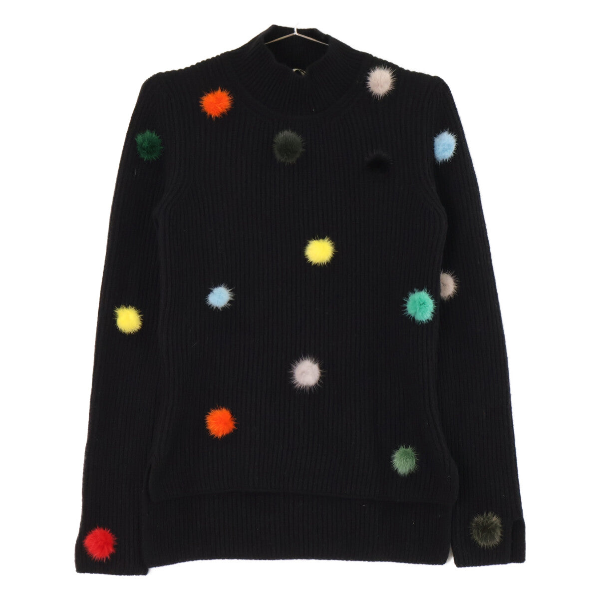 FENDI フェンディ 【国内正規】FZZ987 カシミヤ100％ ポンポン付 ハイネックニットセーター トップス