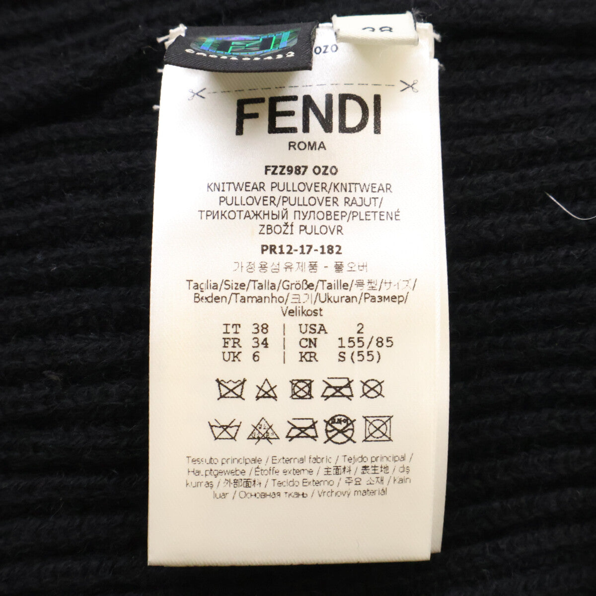 FENDI Fendi [Domestic official] FZZ987 100% cashmere high-neck knit sweater with pom-poms top