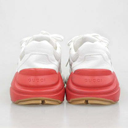 GUCCI グッチ メッシュ×レザー Rhyton スニーカー シューズ メンズ ホワイト系 8 シューズ