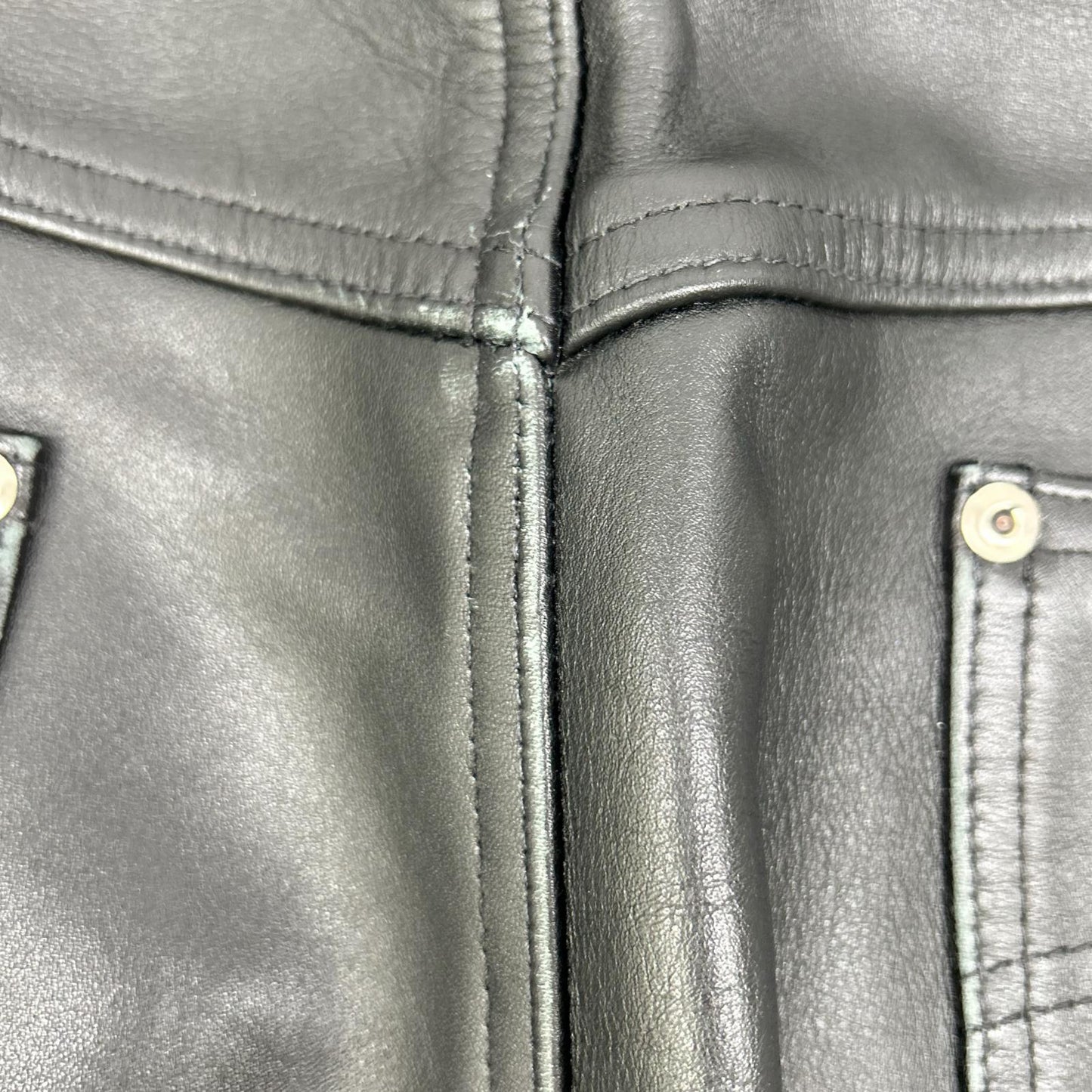schott ショット ブラック レザーパンツ ボトムス