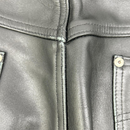schott ショット ブラック レザーパンツ ボトムス