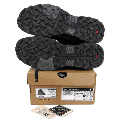 SALOMON サロモン X Ultra 5 ワイド ゴアテックス ハイキングシューズ メンズ Black Asphalt Castlerock ブラック 27cm 477274 シューズ