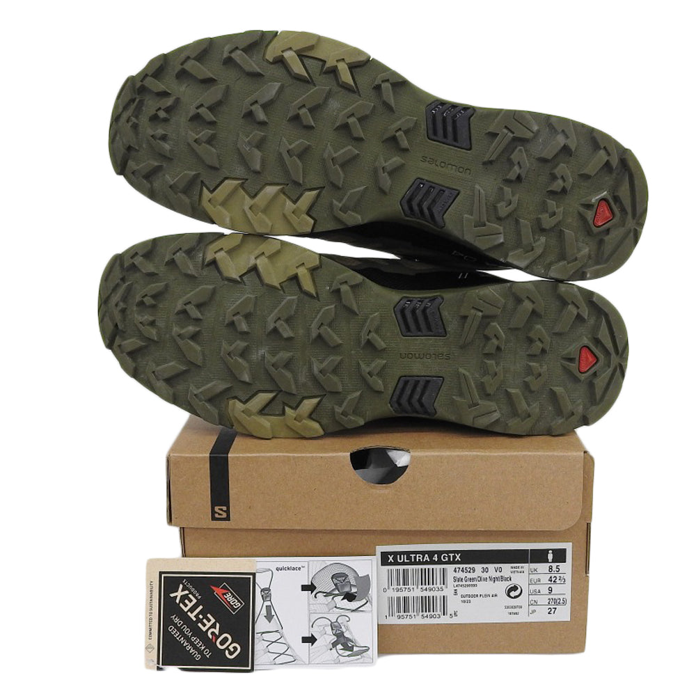 SALOMON サロモン X Ultra 4 ゴアテックス スニーカー シューズ メンズ Slate Green Olive Night Black カーキ 27cm 474529 シューズ