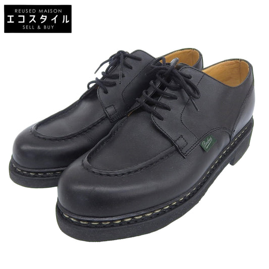 Paraboot パラブーツ 美品 シャンボード Uチップ レザー シューズ レディース ブラック 6 105273 シューズ