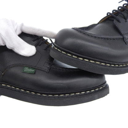 Paraboot パラブーツ 美品 シャンボード Uチップ レザー シューズ レディース ブラック 6 105273 シューズ