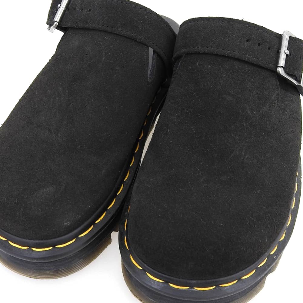 Dr.Martens ドクターマーチン ZEBZAG スエード スリングバック ミュール レディース ブラック 5 シューズ