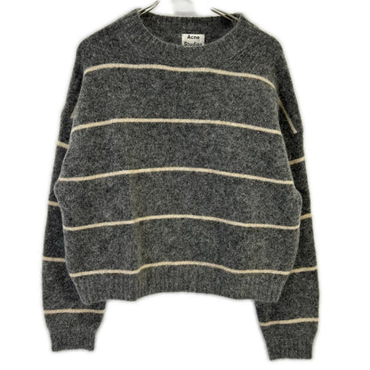 ACNE STUDIOS アクネ ストゥディオズ 2810800472 グレー ウールニット ストライプセーター トップス