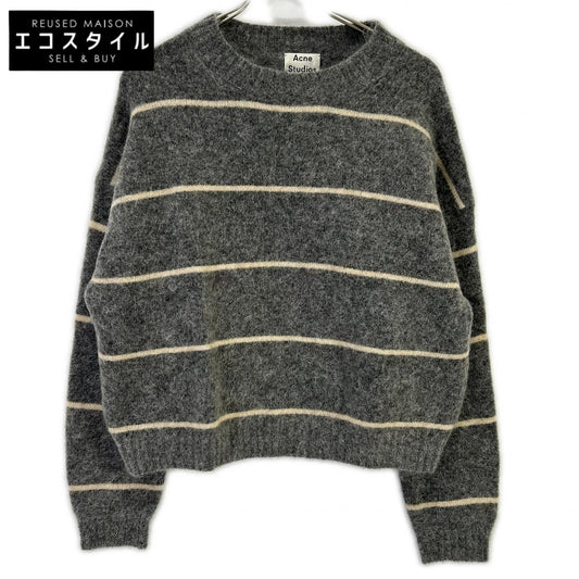 ACNE STUDIOS アクネ ストゥディオズ 2810800472 グレー ウールニット ストライプセーター トップス