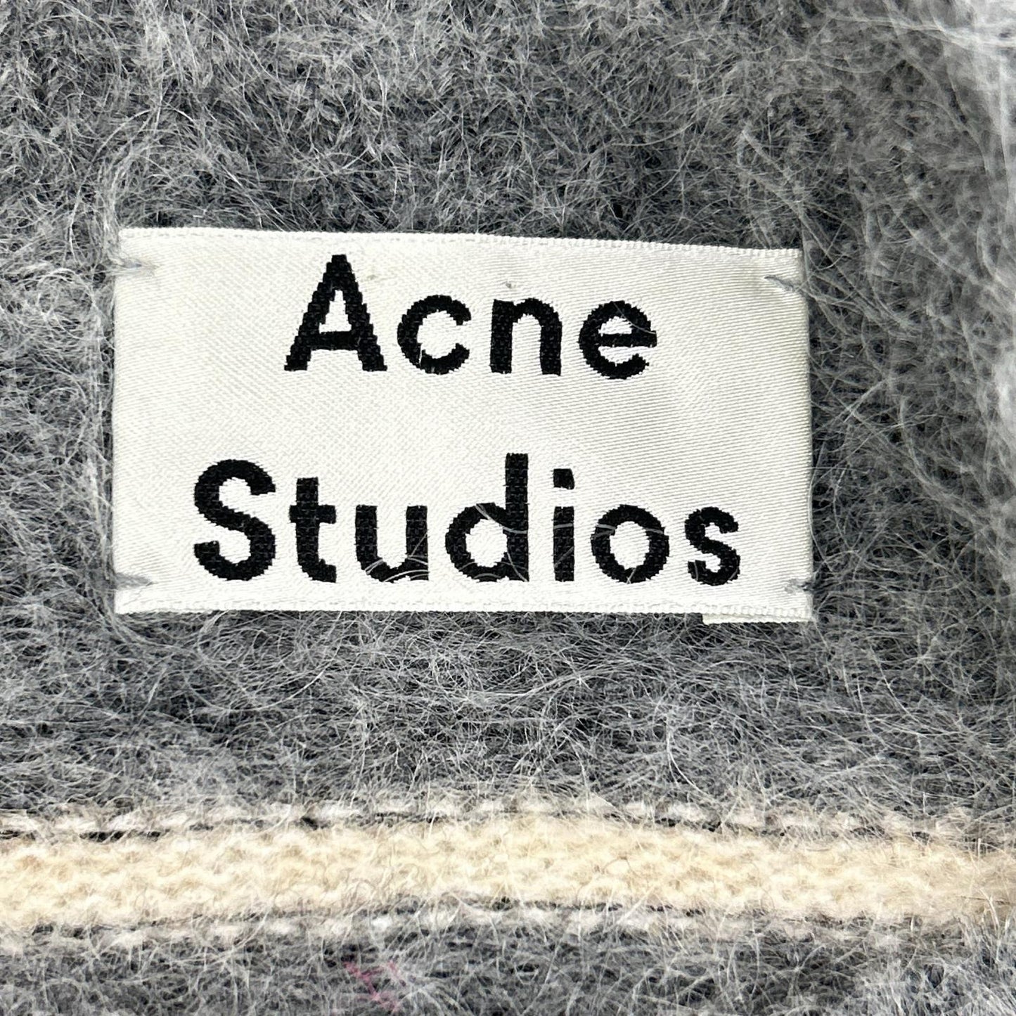ACNE STUDIOS アクネ ストゥディオズ 2810800472 グレー ウールニット ストライプセーター トップス