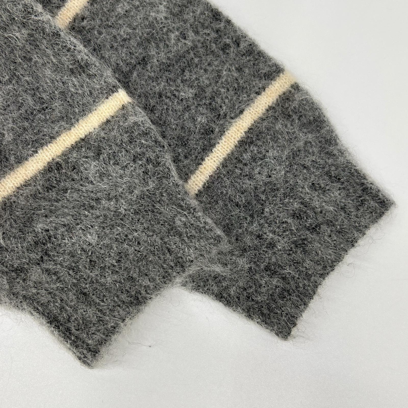 ACNE STUDIOS アクネ ストゥディオズ 2810800472 グレー ウールニット ストライプセーター トップス