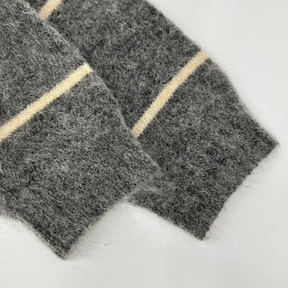 ACNE STUDIOS アクネ ストゥディオズ 2810800472 グレー ウールニット ストライプセーター トップス