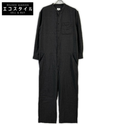 TOUJOURS トゥジュー チャコールグレー コットン×カシミア オールインワン オーバーオール オールインワン