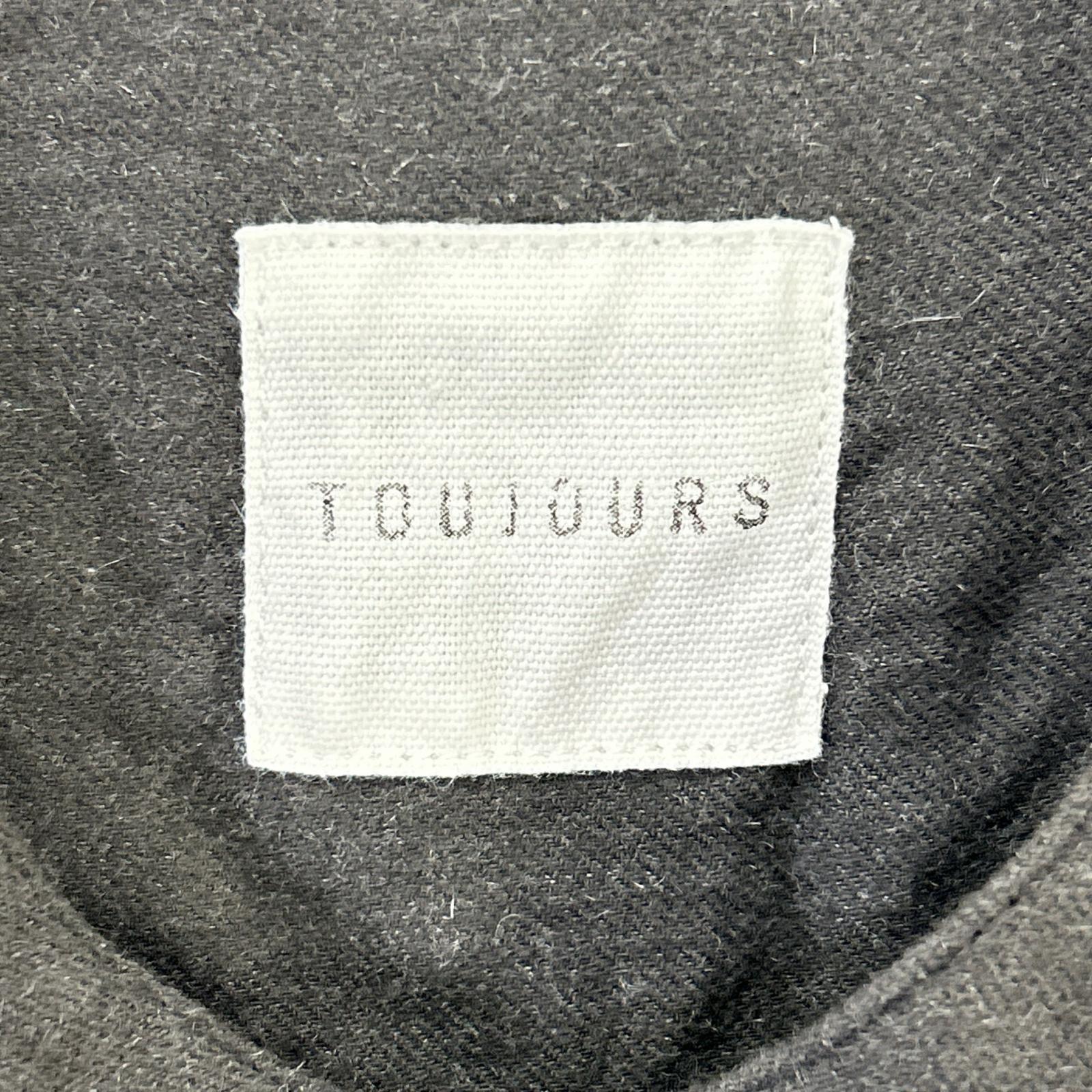 TOUJOURS トゥジュー チャコールグレー コットン×カシミア オールインワン オーバーオール オールインワン