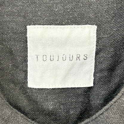 TOUJOURS トゥジュー チャコールグレー コットン×カシミア オールインワン オーバーオール オールインワン