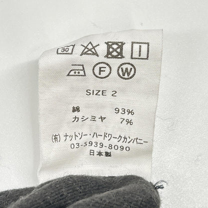 TOUJOURS トゥジュー チャコールグレー コットン×カシミア オールインワン オーバーオール オールインワン