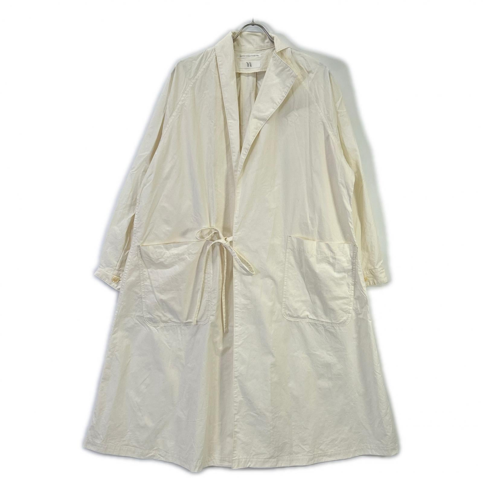 Y's ワイズ 2019SS ホワイト コットン ロング シャツコート コート