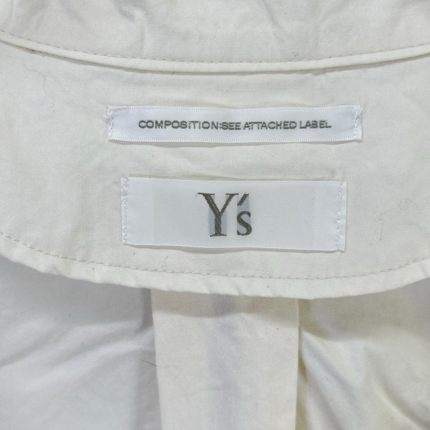 Y's ワイズ 2019SS ホワイト コットン ロング シャツコート コート