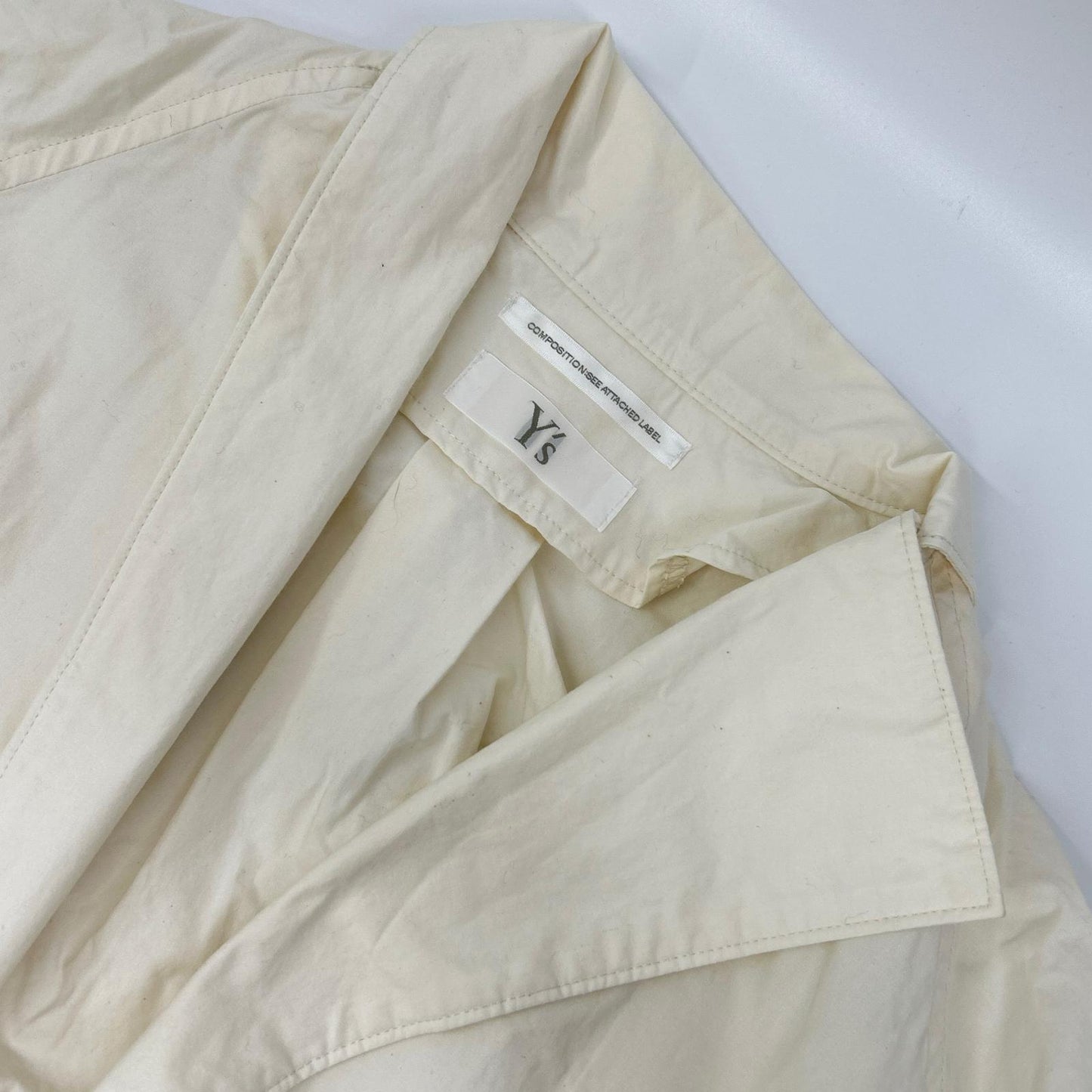 Y's ワイズ 2019SS ホワイト コットン ロング シャツコート コート