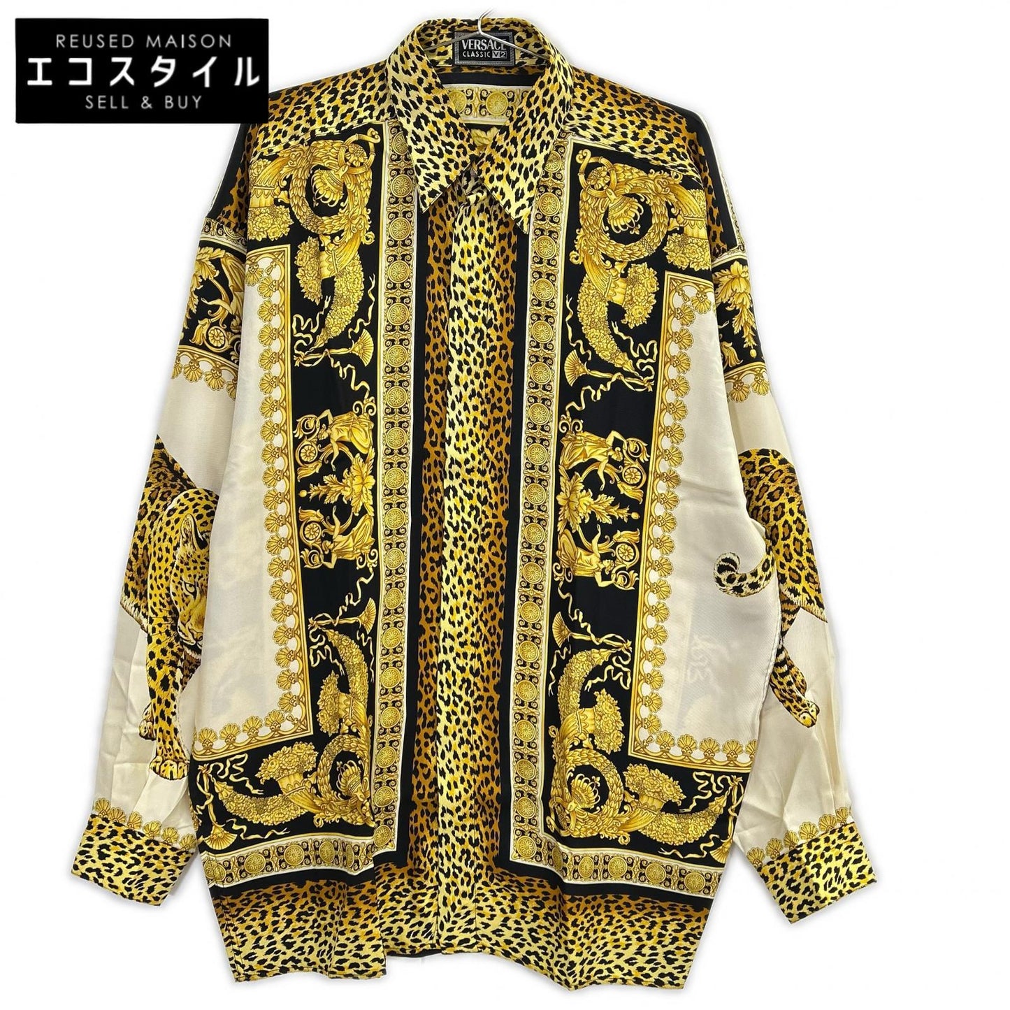 VERSACE CLASSIC ヴェルサーチクラシック 08304255 レオパード バロック シャツ トップス