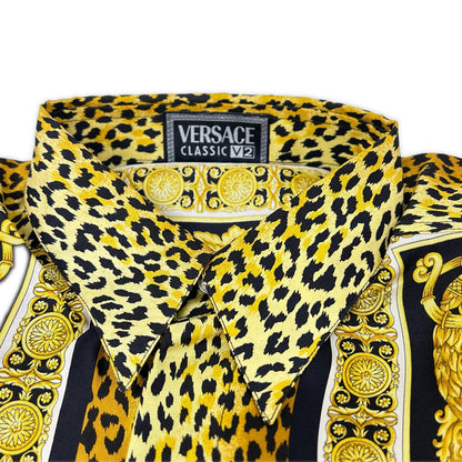 VERSACE CLASSIC ヴェルサーチクラシック 08304255 レオパード バロック シャツ トップス