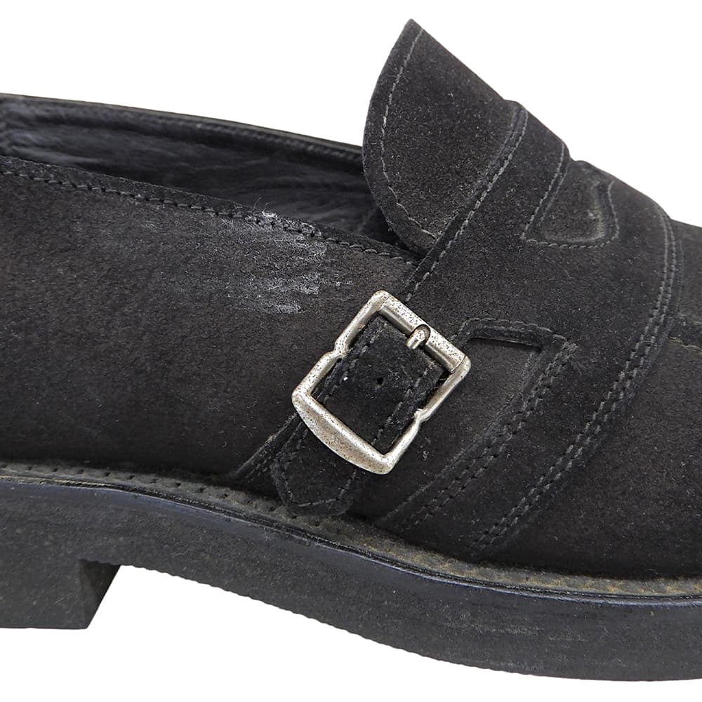 COMMEdesGARCONS HOMME PLUS コムデギャルソンオムプリュス スエード ローファー シューズ メンズ ブラック 24.5cm シューズ