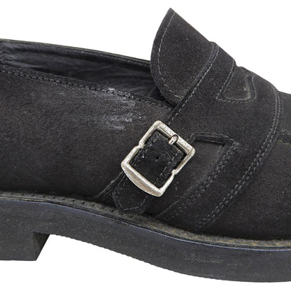 COMMEdesGARCONS HOMME PLUS コムデギャルソンオムプリュス スエード ローファー シューズ メンズ ブラック 24.5cm シューズ