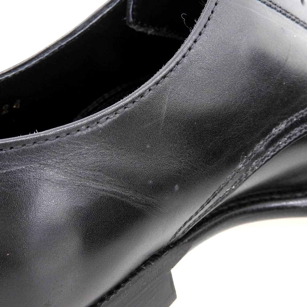 COMMEdesGARCONS HOMME PLUS コムデギャルソンオムプリュス プレーントゥ レザー シューズ メンズ ブラック 24 シューズ