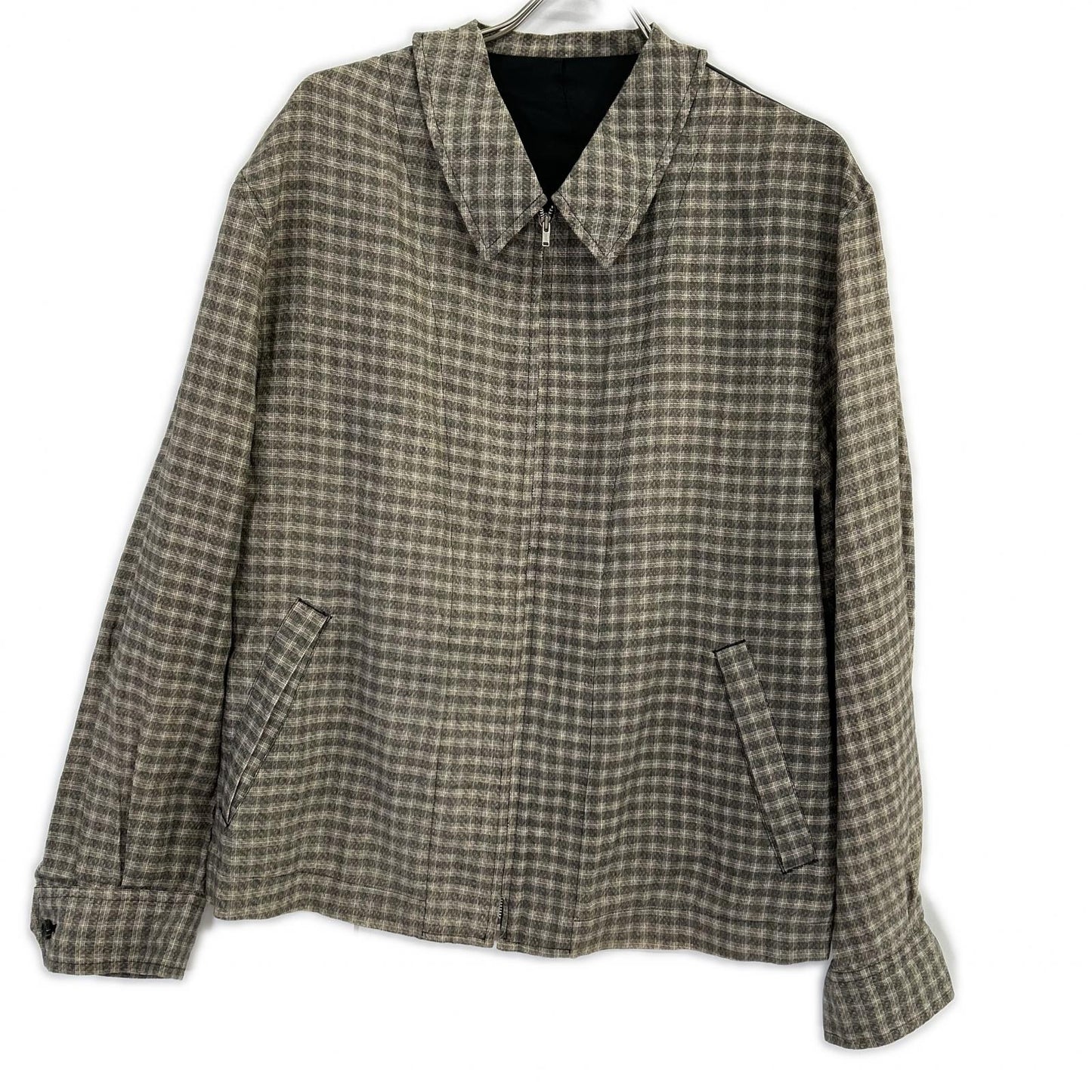 COMMEdesGARCONS HOMME PLUS コムデギャルソンオムプリュス AD1992 PJ-110820 ブラウン チェック ジップ ジャケット ジャケット