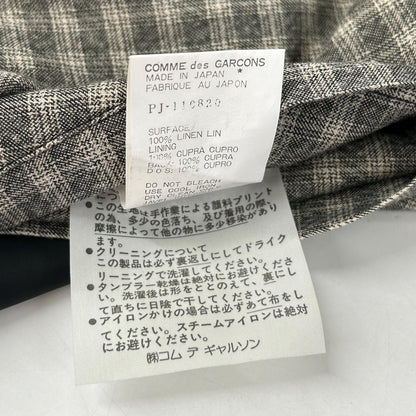 COMMEdesGARCONS HOMME PLUS コムデギャルソンオムプリュス AD1992 PJ-110820 ブラウン チェック ジップ ジャケット ジャケット