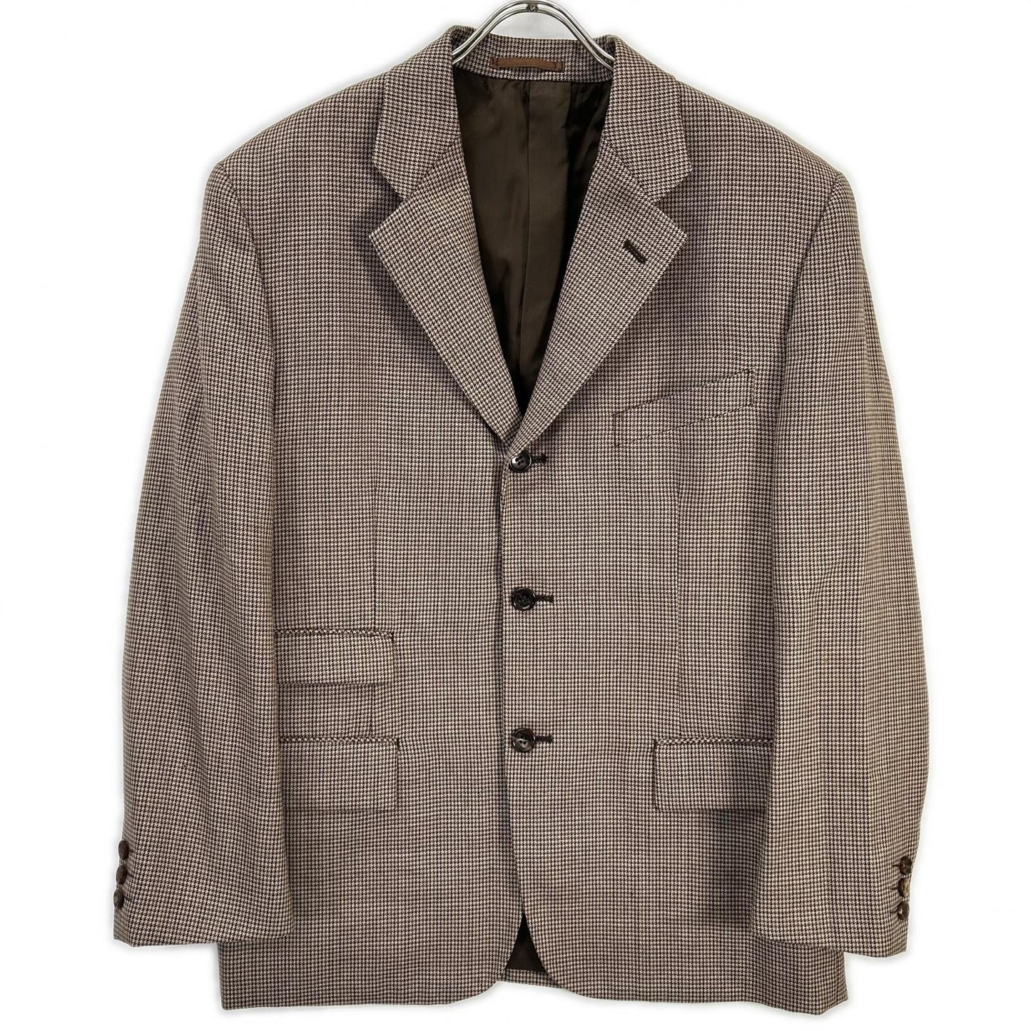 COMMEdesGARCONS HOMME PLUS コムデギャルソンオムプリュス AD1991　90ｓ　PJ-0503S ブラウン ハウンドトゥース ウール セットアップ スーツ スーツ セットアップ
