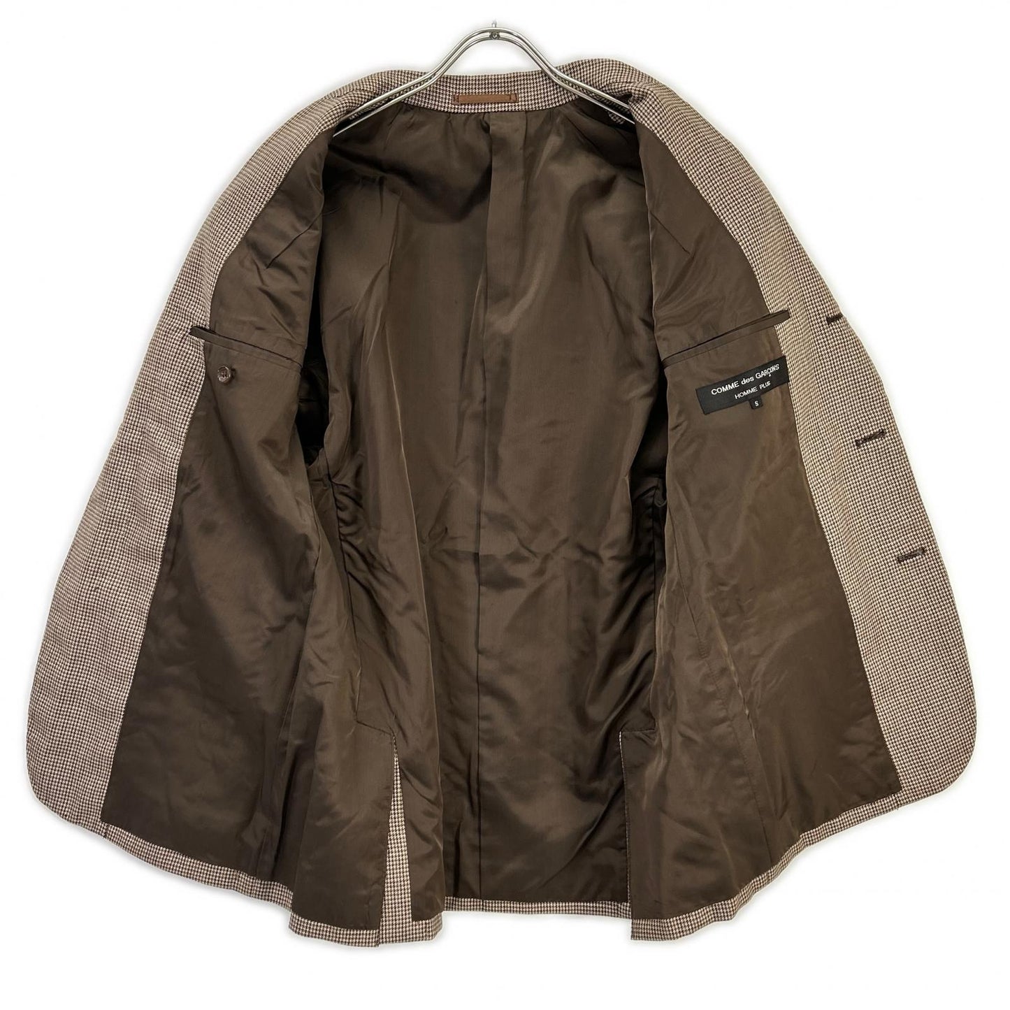 COMMEdesGARCONS HOMME PLUS コムデギャルソンオムプリュス AD1991　90ｓ　PJ-0503S ブラウン ハウンドトゥース ウール セットアップ スーツ スーツ セットアップ
