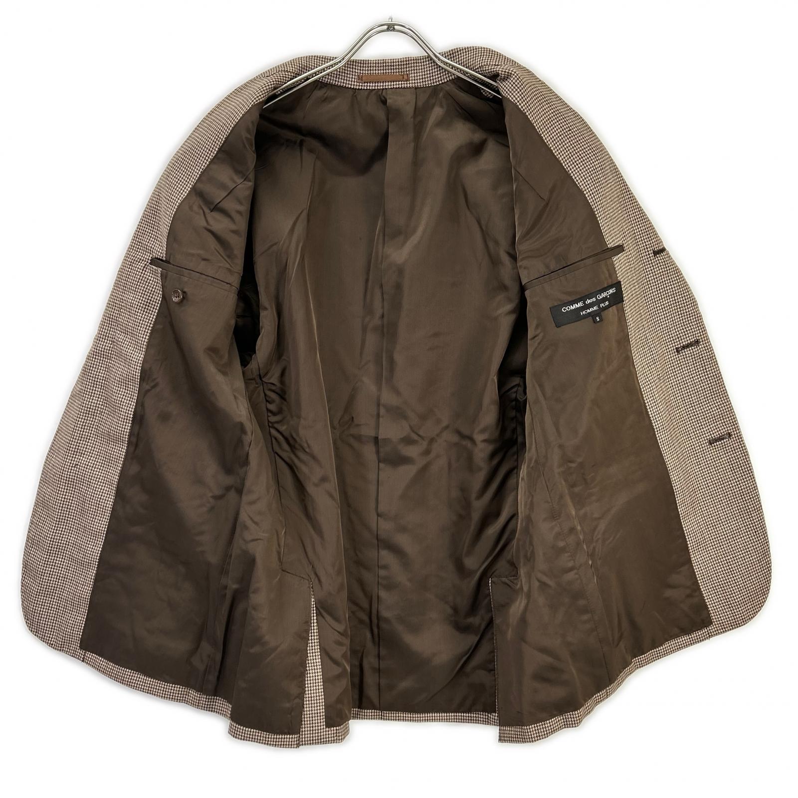 COMMEdesGARCONS HOMME PLUS コムデギャルソンオムプリュス AD1991　90ｓ　PJ-0503S ブラウン ハウンドトゥース ウール セットアップ スーツ スーツ セットアップ