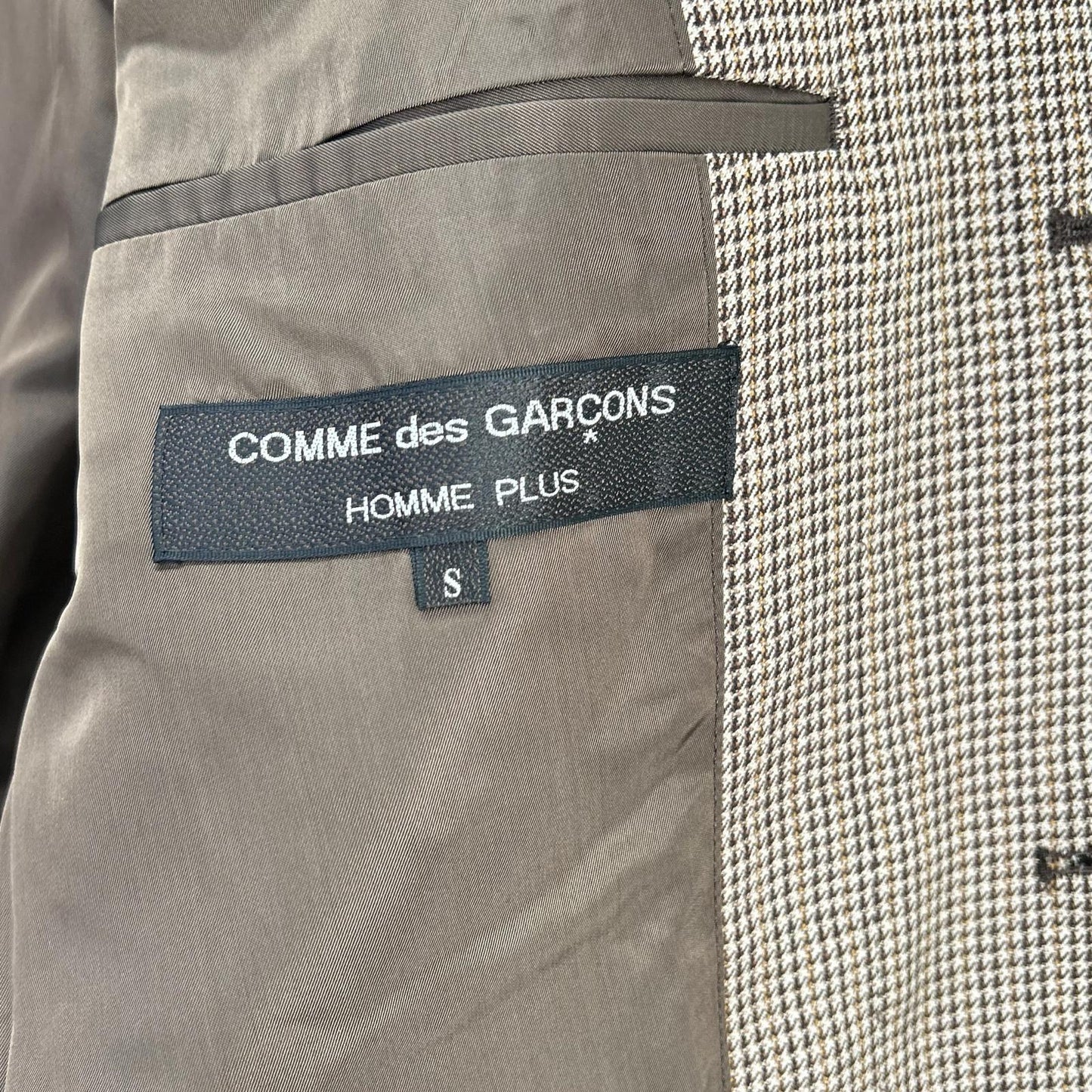 COMMEdesGARCONS HOMME PLUS コムデギャルソンオムプリュス AD1991　90ｓ　PJ-0503S ブラウン ハウンドトゥース ウール セットアップ スーツ スーツ セットアップ