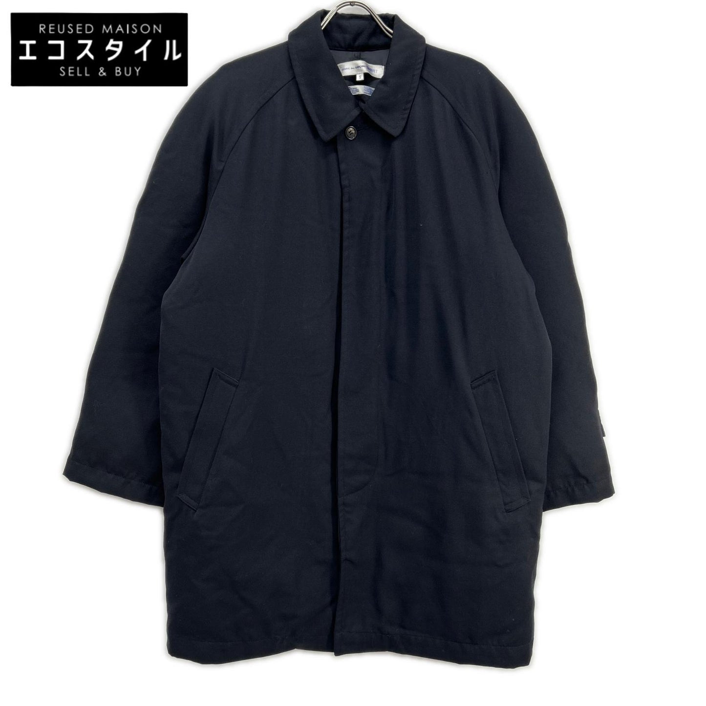 COMMEdesGARCONS SHIRT コムデギャルソンシャツ D-TK9210 ブラック ウール×ナイロン シャツ ダウンジャケット ジャケット
