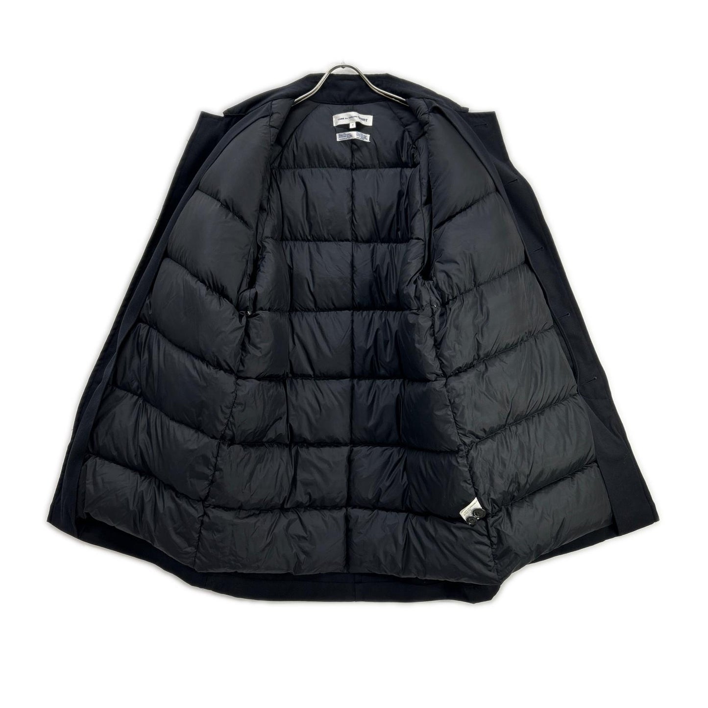 COMMEdesGARCONS SHIRT コムデギャルソンシャツ D-TK9210 ブラック ウール×ナイロン シャツ ダウンジャケット ジャケット