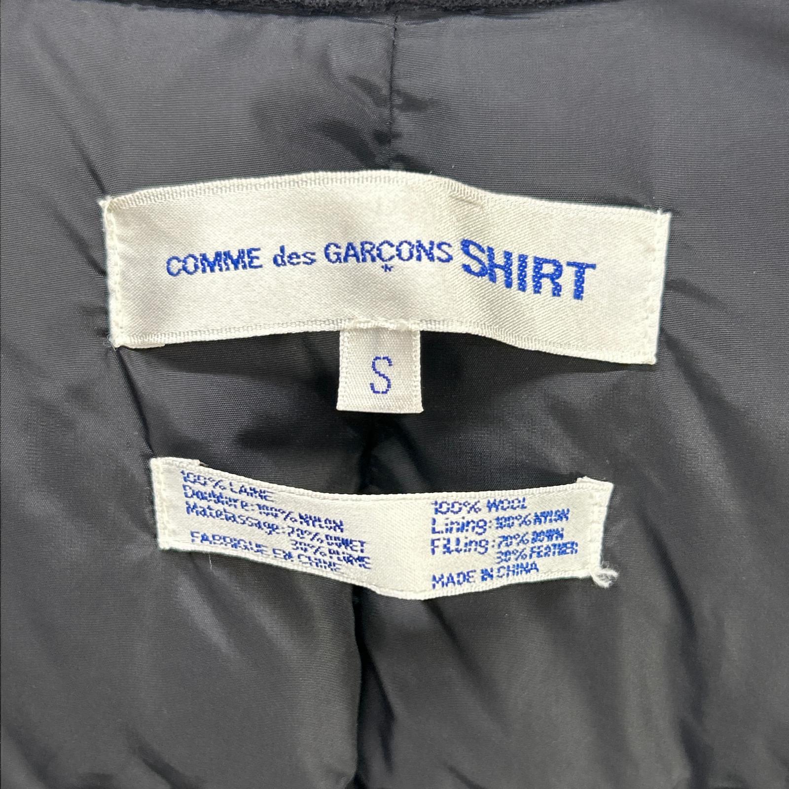 COMMEdesGARCONS SHIRT コムデギャルソンシャツ D-TK9210 ブラック ウール×ナイロン シャツ ダウンジャケット ジャケット