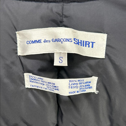 COMMEdesGARCONS SHIRT コムデギャルソンシャツ D-TK9210 ブラック ウール×ナイロン シャツ ダウンジャケット ジャケット