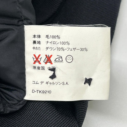 COMMEdesGARCONS SHIRT コムデギャルソンシャツ D-TK9210 ブラック ウール×ナイロン シャツ ダウンジャケット ジャケット