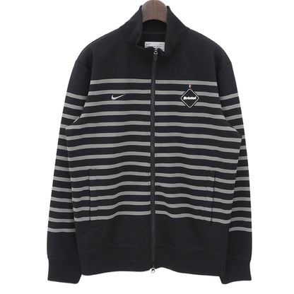 NIKE ナイキ ×F.C.Real Bristol　美品 ボーダー トラックジャケット メンズ ブラック M ジャケット