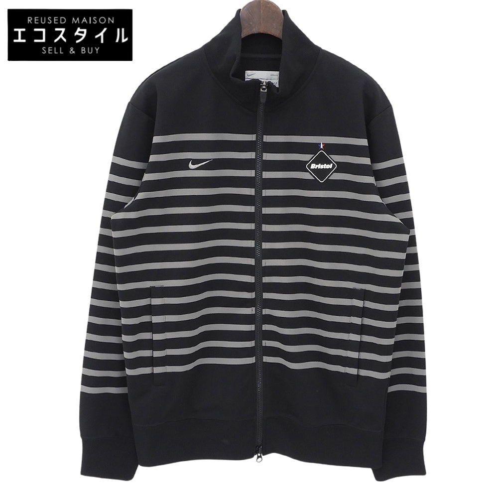 NIKE ナイキ ×F.C.Real Bristol　美品 ボーダー トラックジャケット メンズ ブラック M ジャケット