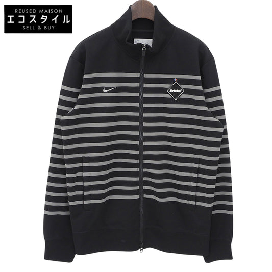 NIKE ナイキ ×F.C.Real Bristol　美品 ボーダー トラックジャケット メンズ ブラック M ジャケット