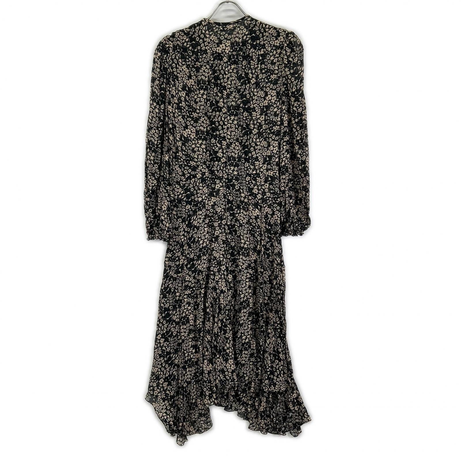 ISABEL MARANT ETOILE イザベル マラン エトワール 78-06-06-06006 ブラック×ベージュ 花柄 長袖 ワンピース ワンピース