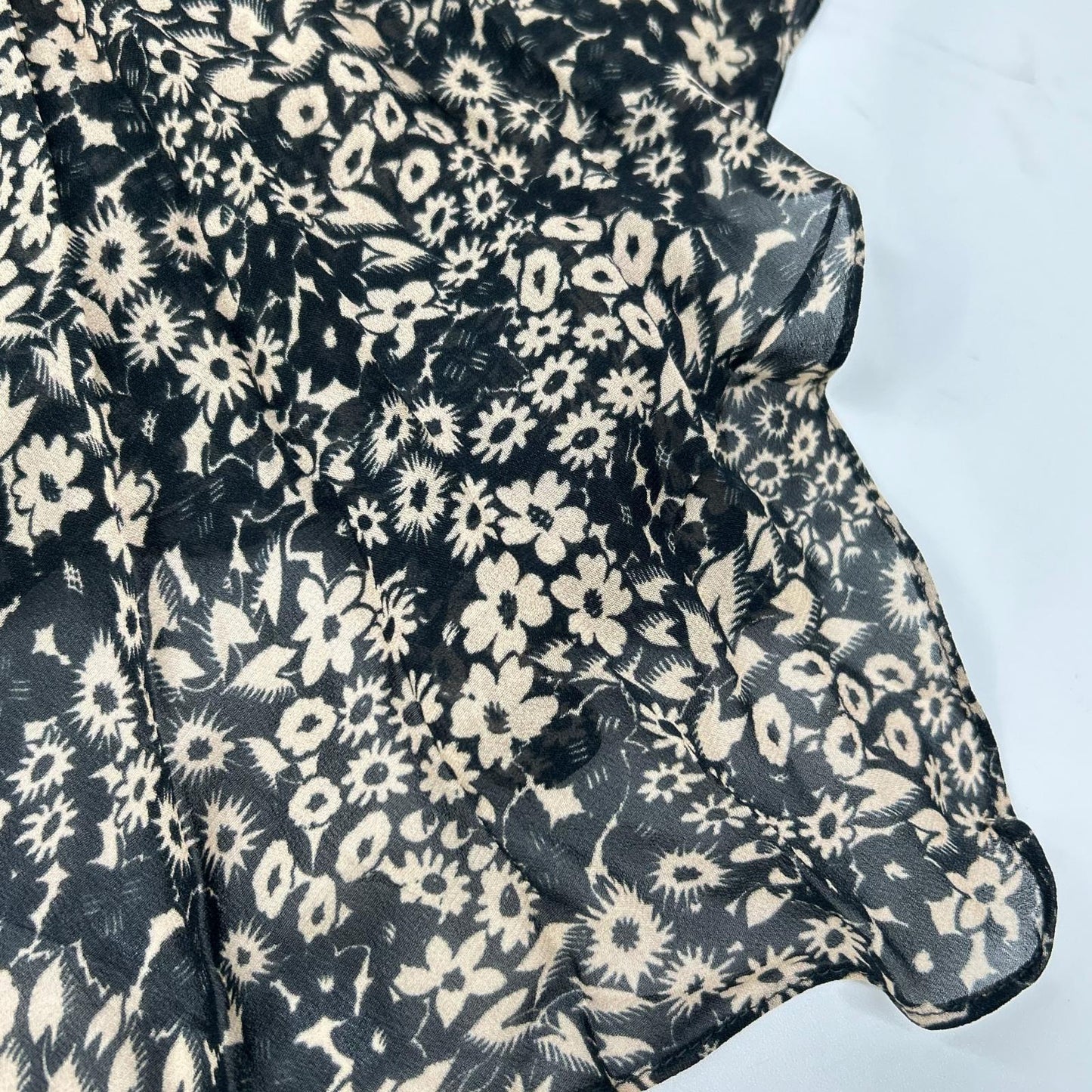ISABEL MARANT ETOILE イザベル マラン エトワール 78-06-06-06006 ブラック×ベージュ 花柄 長袖 ワンピース ワンピース